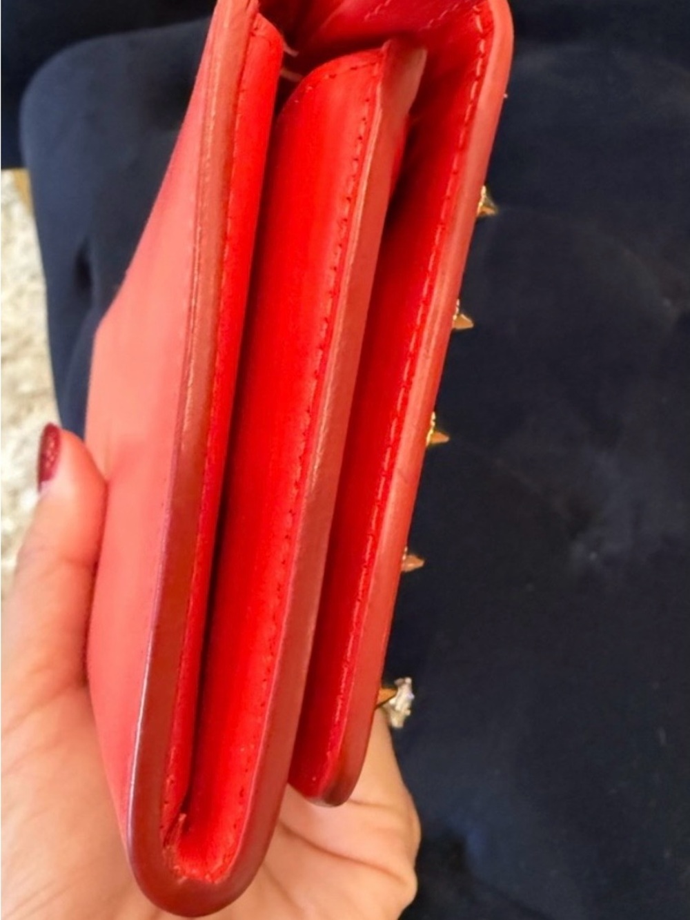 Christian LOUBOUTIN CLUTCH WRISTLET WALLET COA - Picture 5 of 9